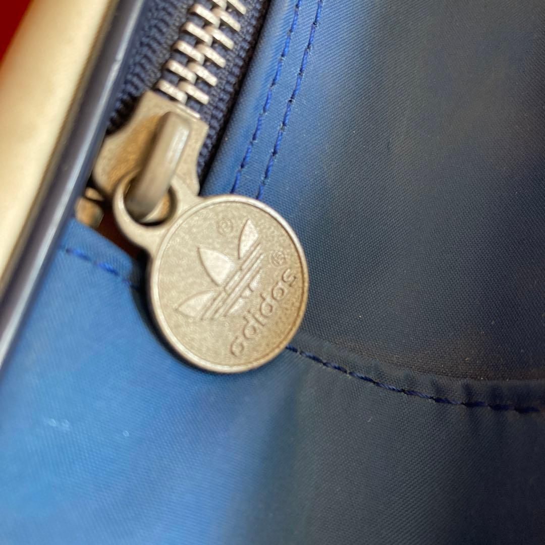 希少　adidas シューズケース 青/ホワイト