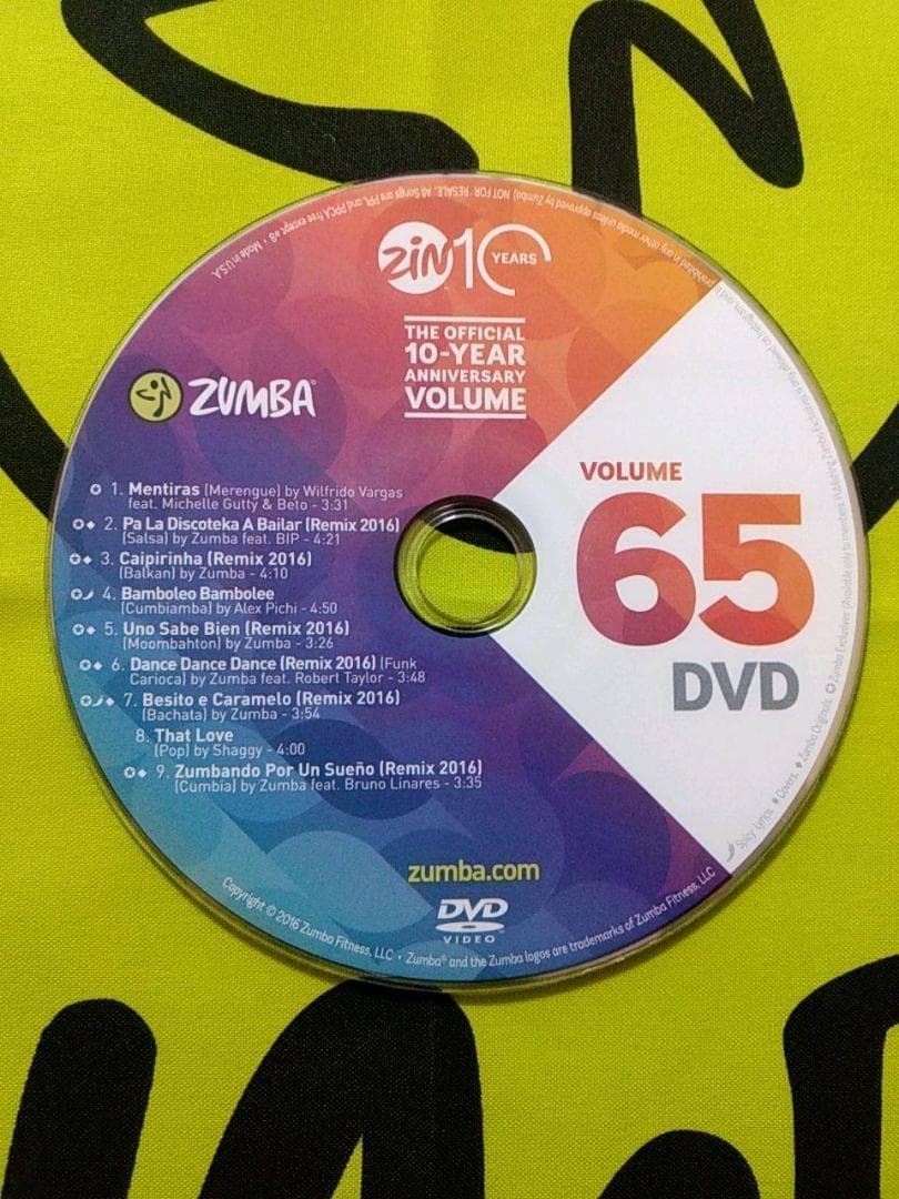 ZUMBA　ズンバ　 CD ＆ DVD 20枚セット　ZIN61 ～ ZIN70