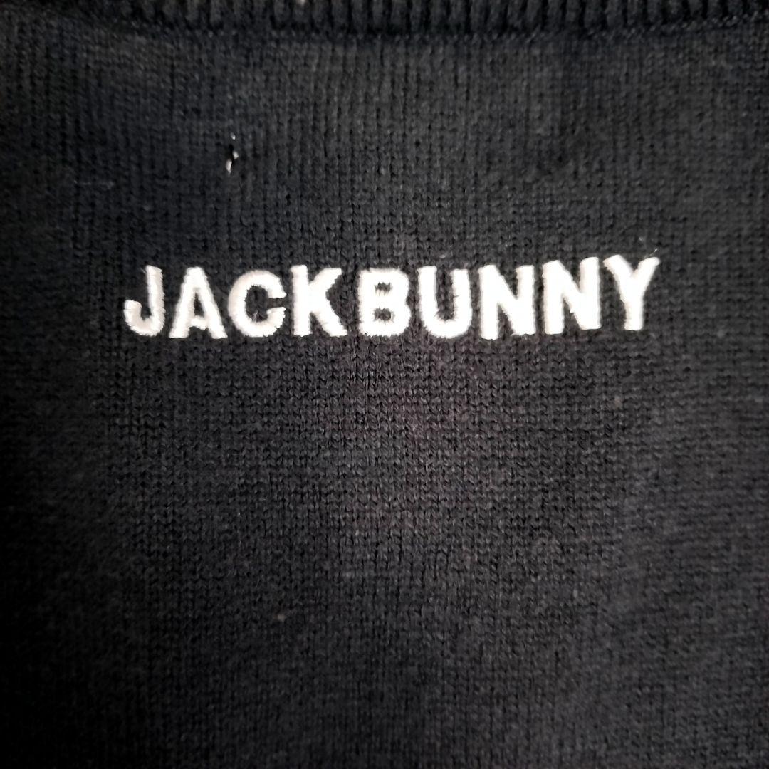 JACK BUNNY ジャックバニー　ニット　ロゴ　刺繍　ジッパー　レイヤード