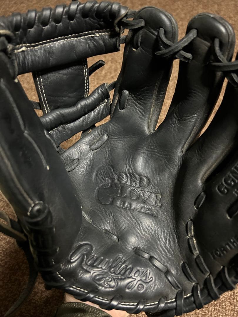 日本未発売　USA Rawlings 軟式一般グローブ 黒 レザー
