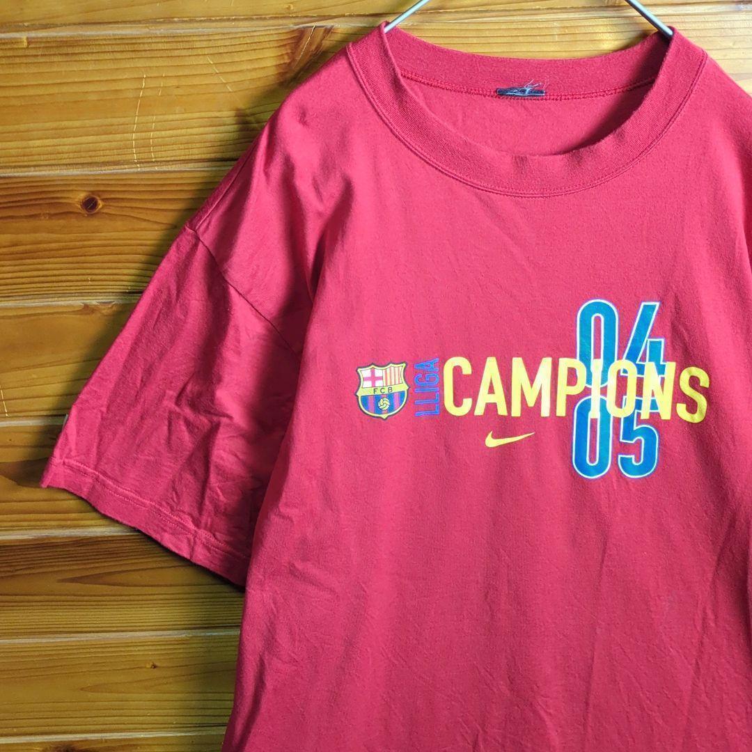 NIKE　ナイキ　FCB　FCバルセロナ　サッカー　半袖Tシャツ　XL　LL　赤