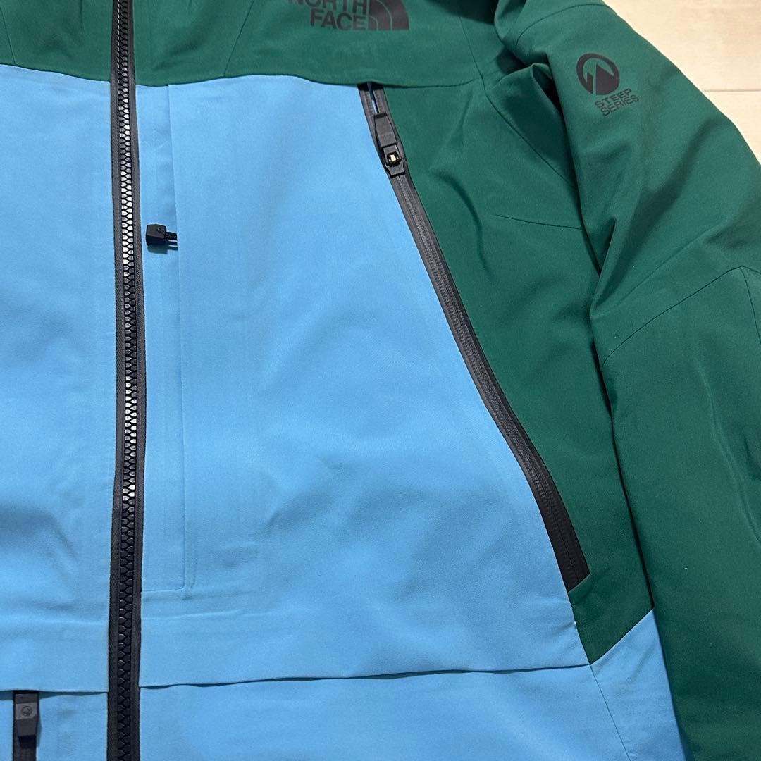 The North Face フード付き レディース スキーウェア 緑/青