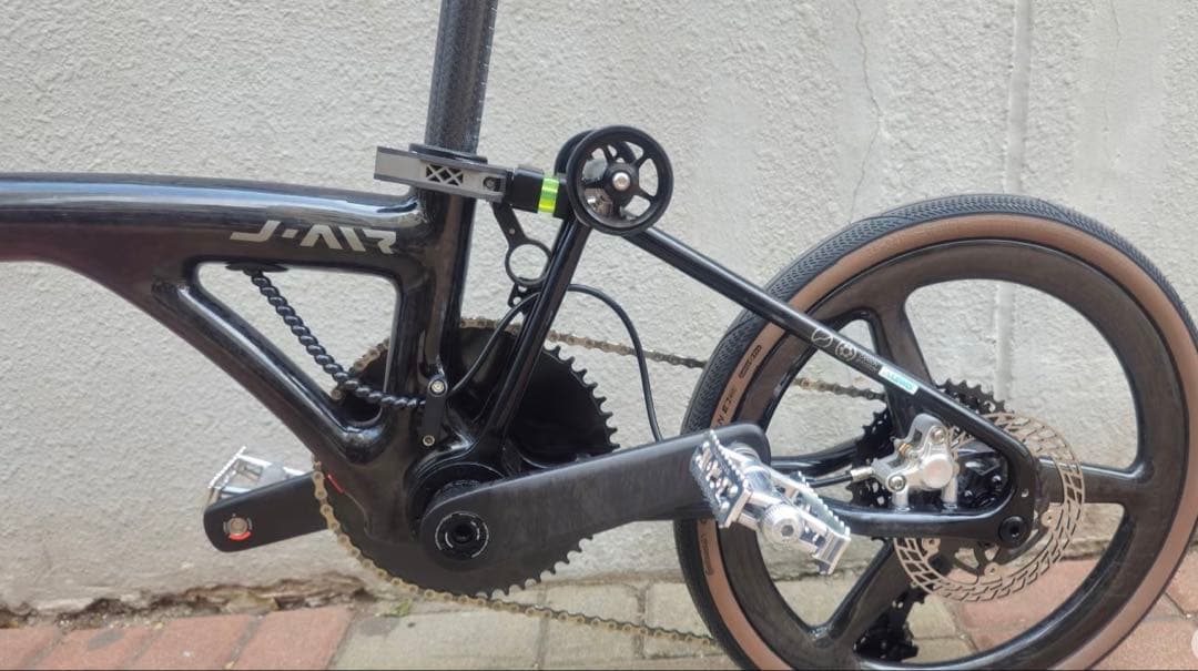 希少フルカーボンフレーム電子変速 brompton同類16インチ折りたたみ自転車