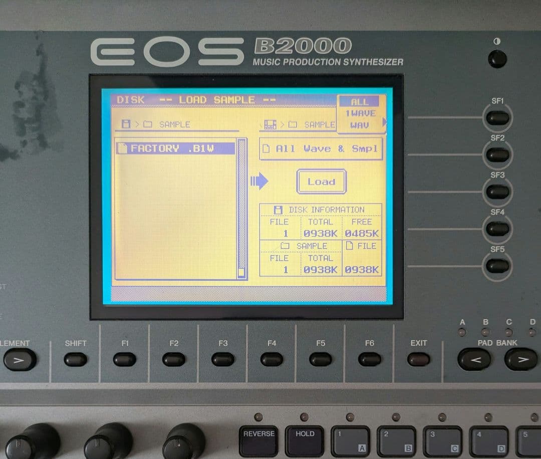 ヤマハ シンセサイザー EOS B2000 テストモード基本動作確認品