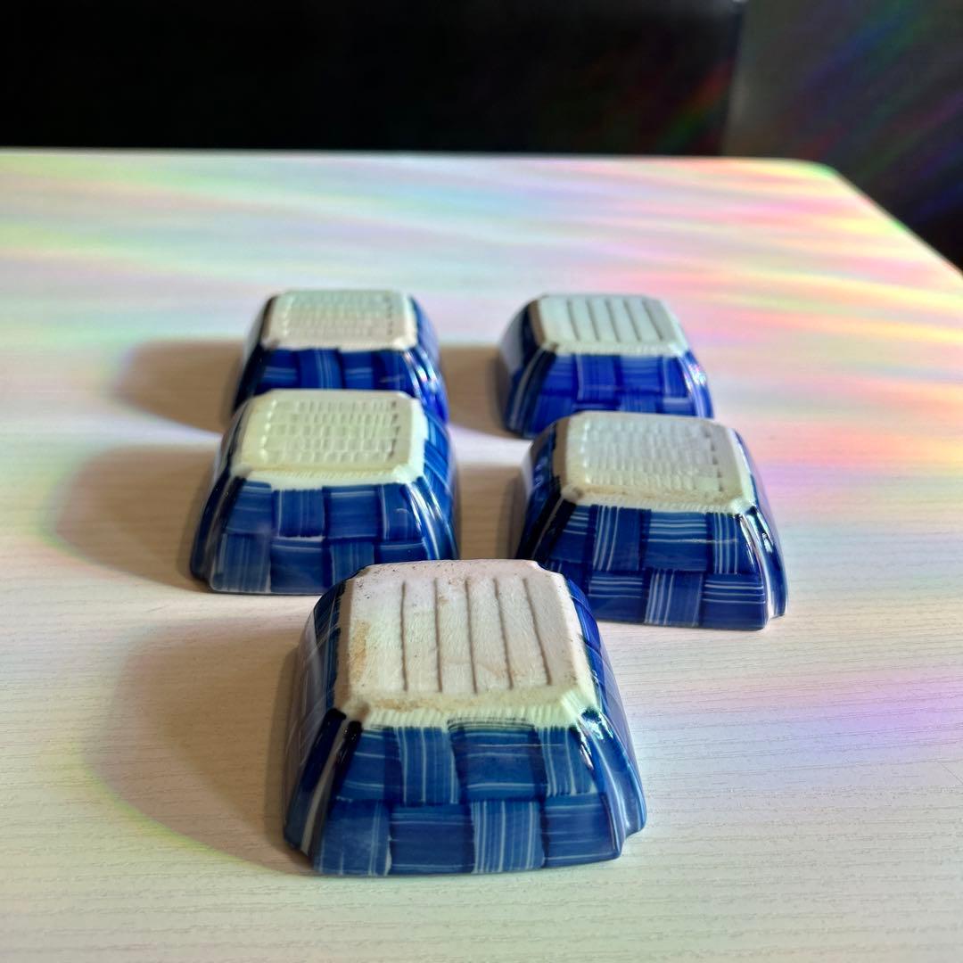 青白ストライプ食器セット 15点