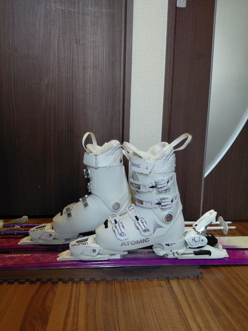 美品【ハイエンド】SALOMON レディース スキーセット メンテ・WAX済み✔