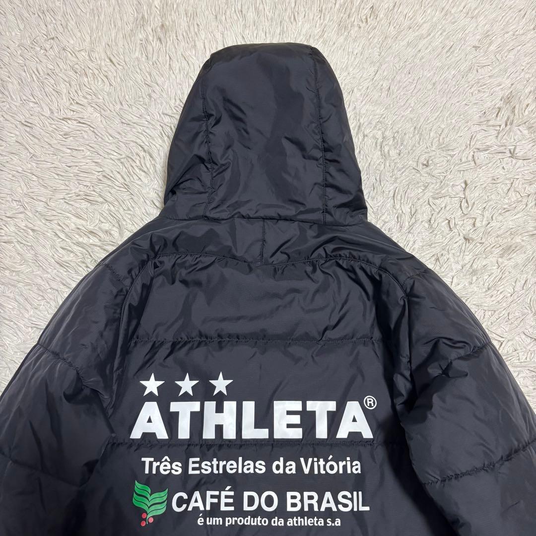 未使用級 ATHLETA ベンチコート ブラック フード 保温性 軽量