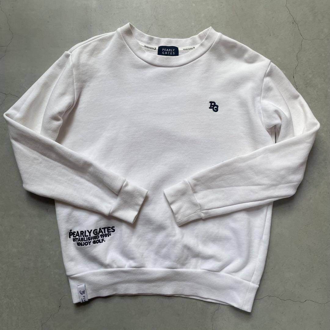 PEARLY GATES 35th コットン裏毛 クルーネックプルオーバー
