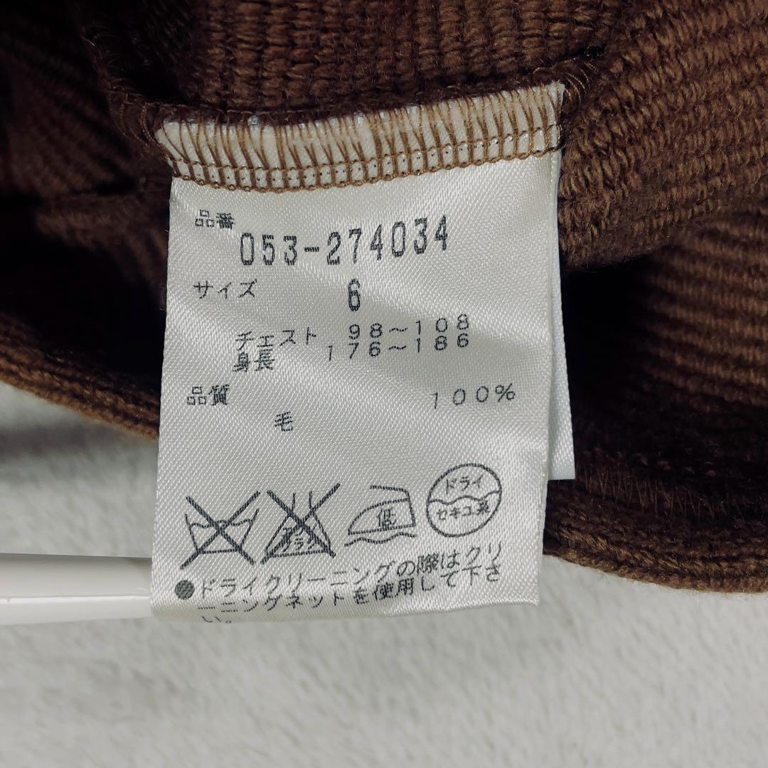 パーリーゲイツ ウール ハーフジップ ニット セーター 6(XL) ブラウン