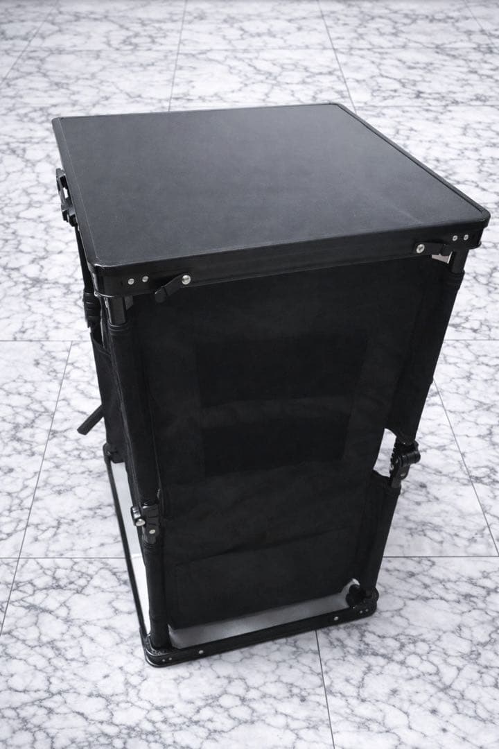 【DOD】ワンタッチキッチンテーブル（ブラック）施 盤品・キャンプ収納