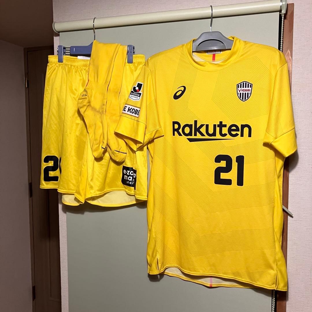 2組 ヴィッセル神戸GKユニフォーム 支給品　アシックス 2XL スポンサー入り