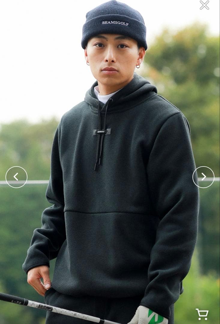 BEAMS GOLFフリースパーカー