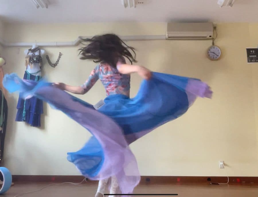 ダンススイング スカート シフォン 720 度スカート 大人の女の子のための練習