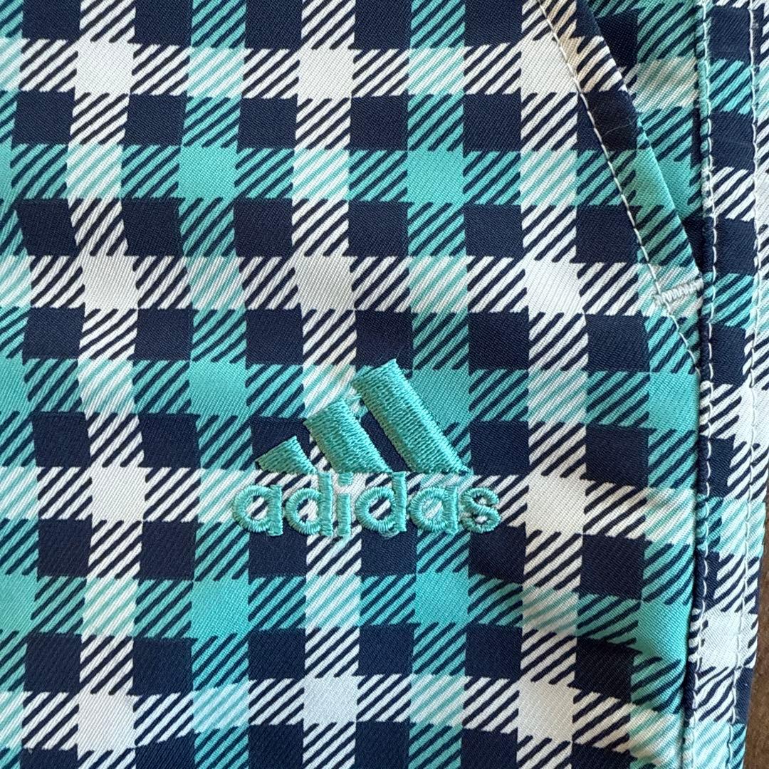 正規品 adidas チェック柄 ストレートパンツ