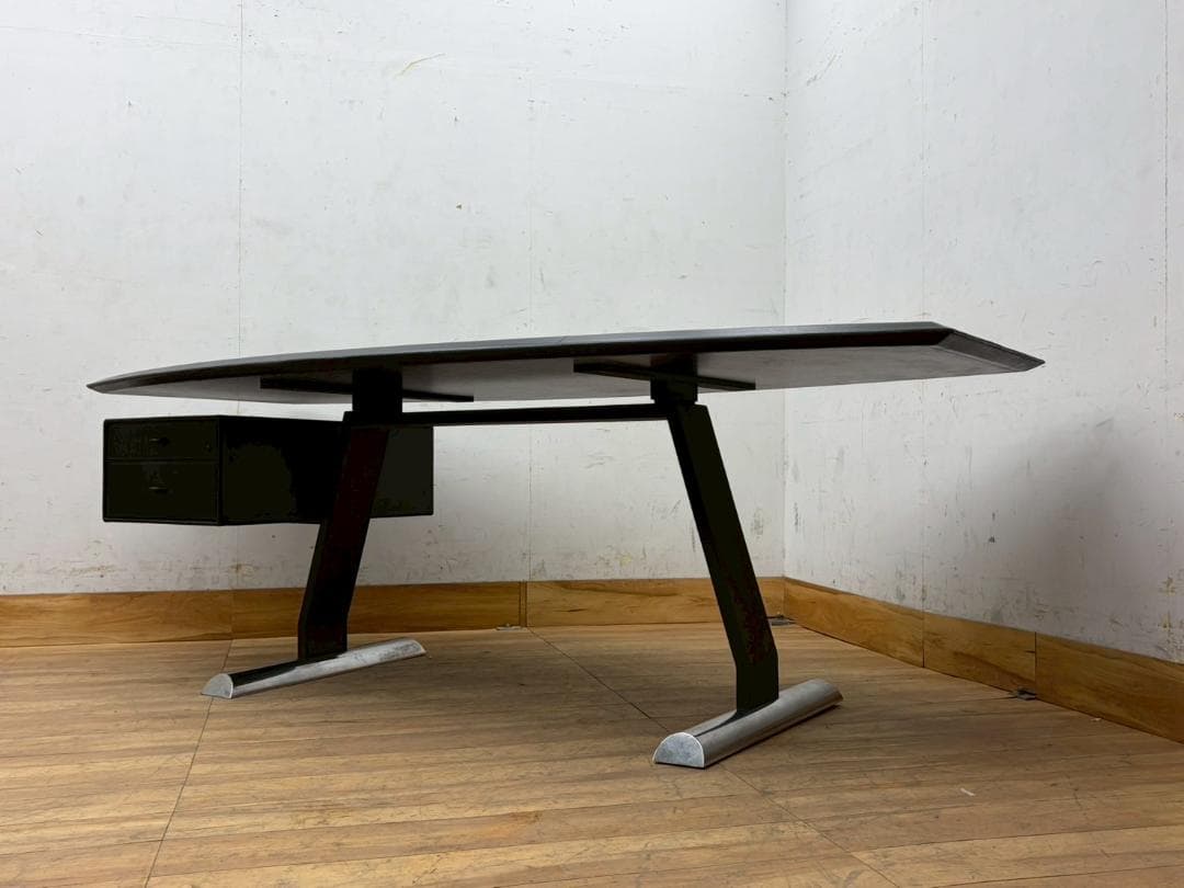 T7967☆美品☆i4MARIANI☆クワトロマリアーニ☆イタリア☆本革☆デスク
