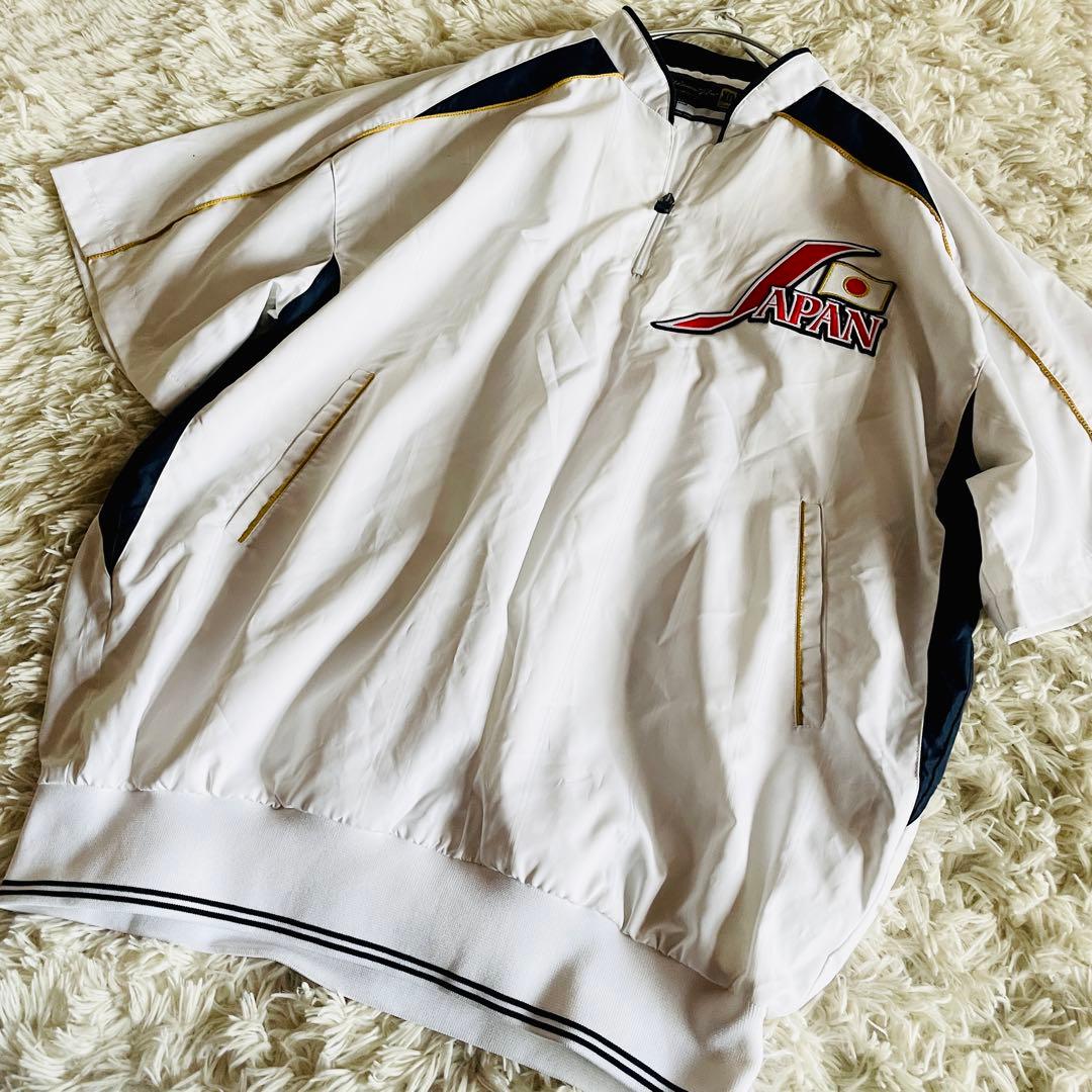 【美品】ミズノプロ Mizuno 日本代表 Vジャン ハーフスリーブジャケット