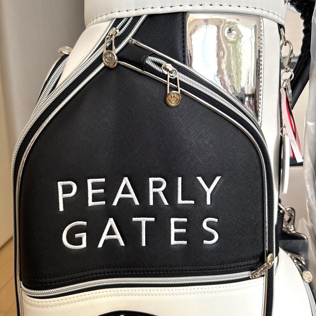 PEARLY GATES キャディバッグ ホワイト/ブラック パーリーゲイツ