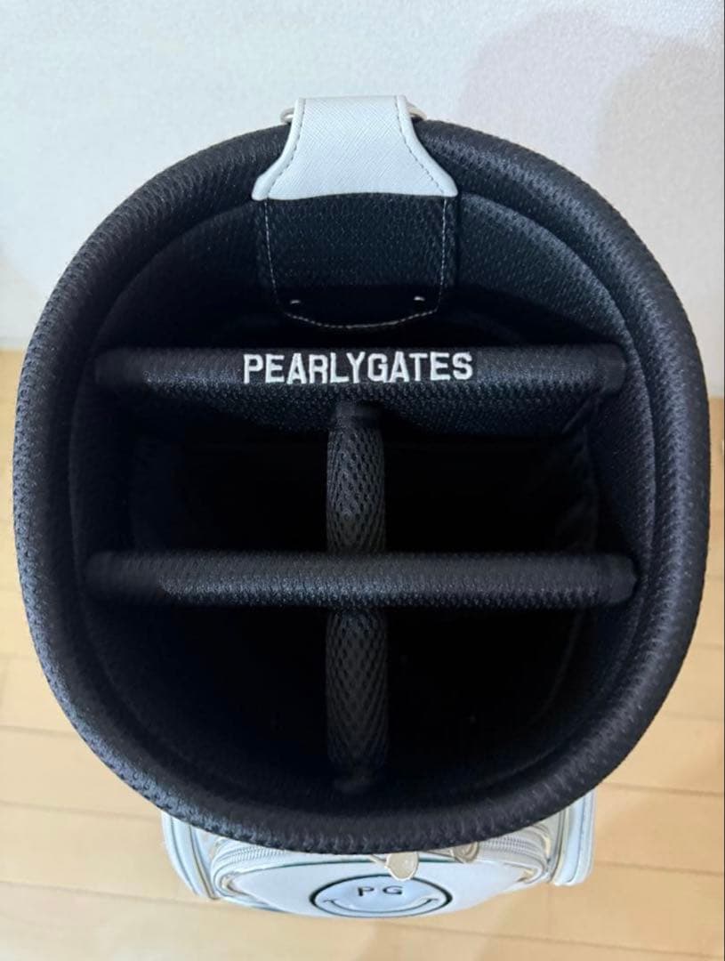 PEARLY GATES キャディバッグ ホワイト/ブラック パーリーゲイツ