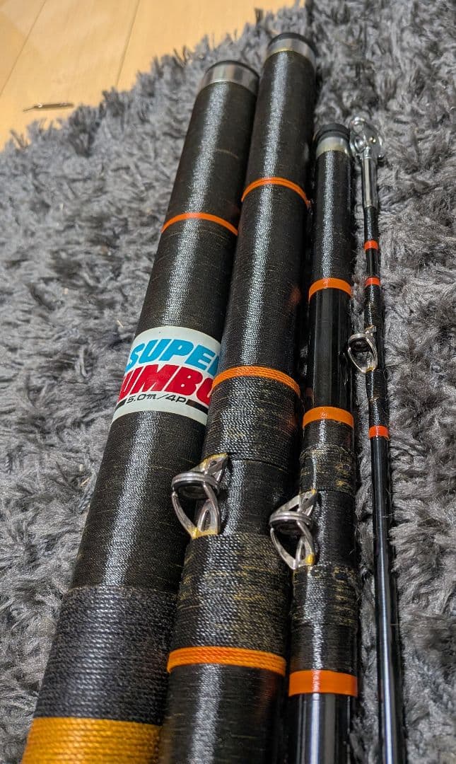 NFTスーパージャンボ5.0m/4P！4本継ぎクエ釣り専用竿　まさかの美品