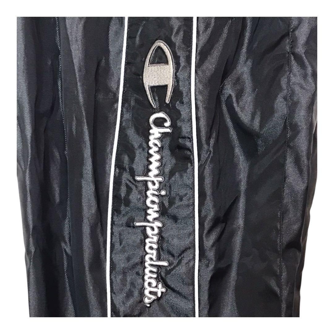 チャンピオン　ウィンドブレーカー　上下セットアップ　刺繍　ビッグサイズ　ブラック