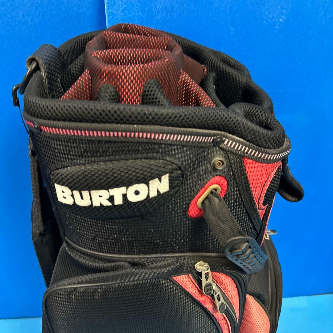 Burton ゴルフバッグ 黒/赤 透明カバー付き