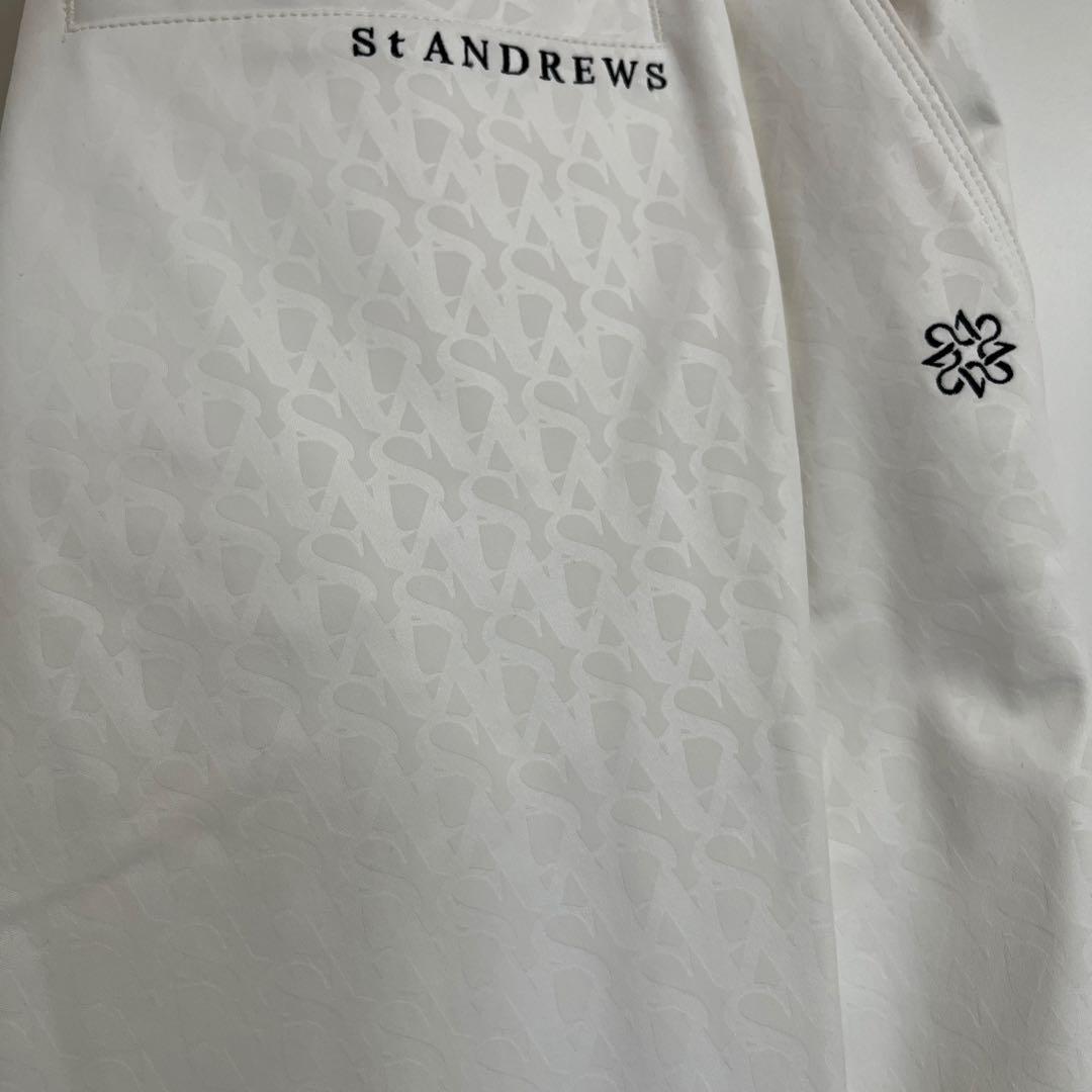 St ANDREWS ロゴ入りホワイトパンツ