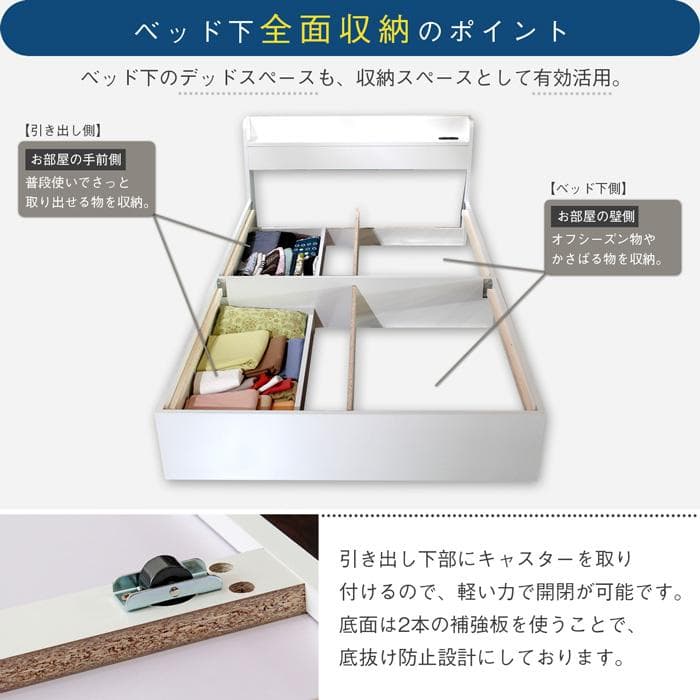 【R】セミダブル　マットレスなし【収納あり】 送料込み！【ウォールナット】