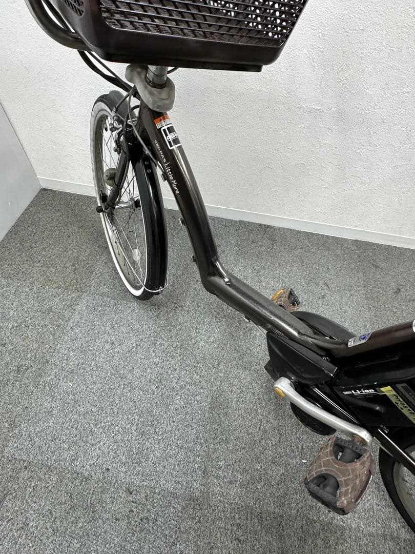 ヤマハpas little more 子供乗せシート付き電動自転車　大型カゴ付き