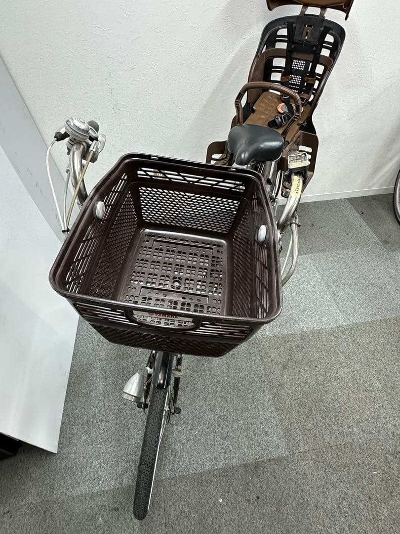 ヤマハpas little more 子供乗せシート付き電動自転車　大型カゴ付き
