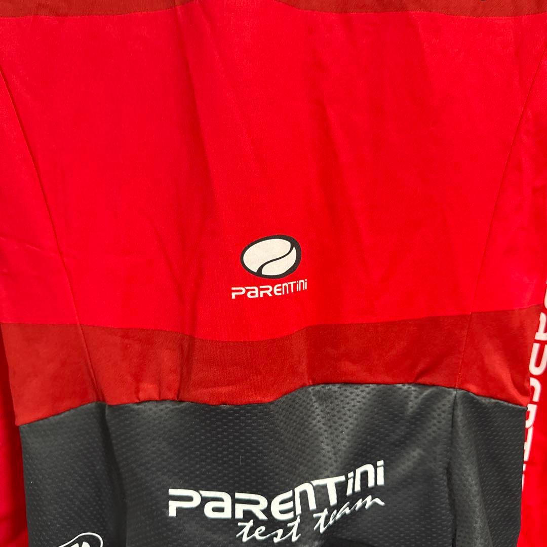 PARENTINI サイクルジャージ 長袖ワンピース レッド/ブラック