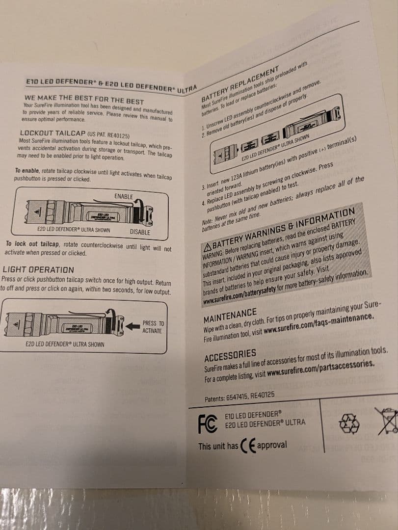 ✨️未使用/正規品✨️SureFire ✴️E1DLED Defender✴️