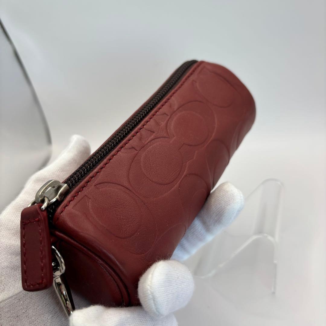 coach ゴルフボール ケース　ボルドー　ゴルフボール3個　ポーチ　コーチ