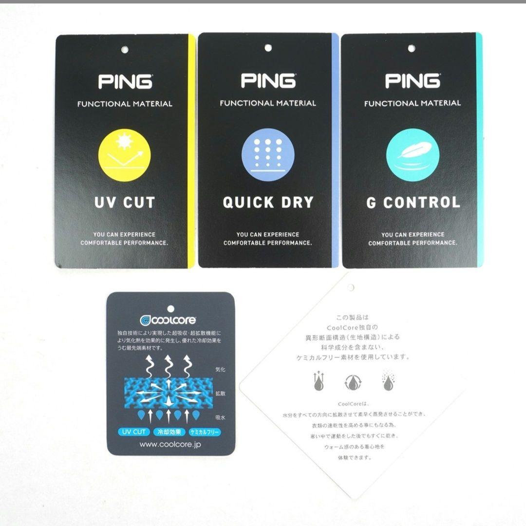 PING レディース モックネック長袖シャツ ブラック【LL】新品 黒 ピン