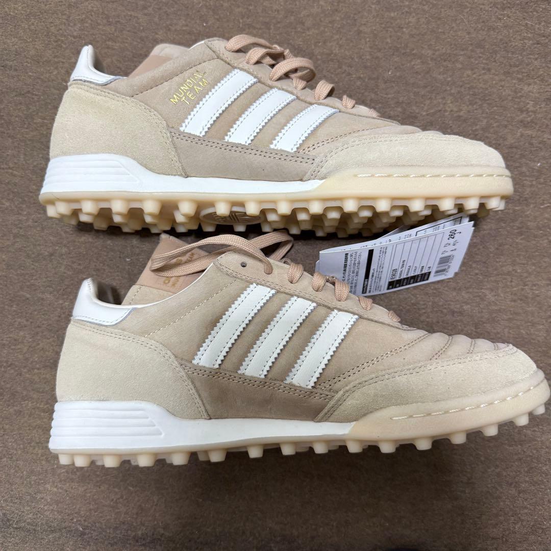 adidas ムンディアルチーム ベージュ スエード スニーカー 26.0cm