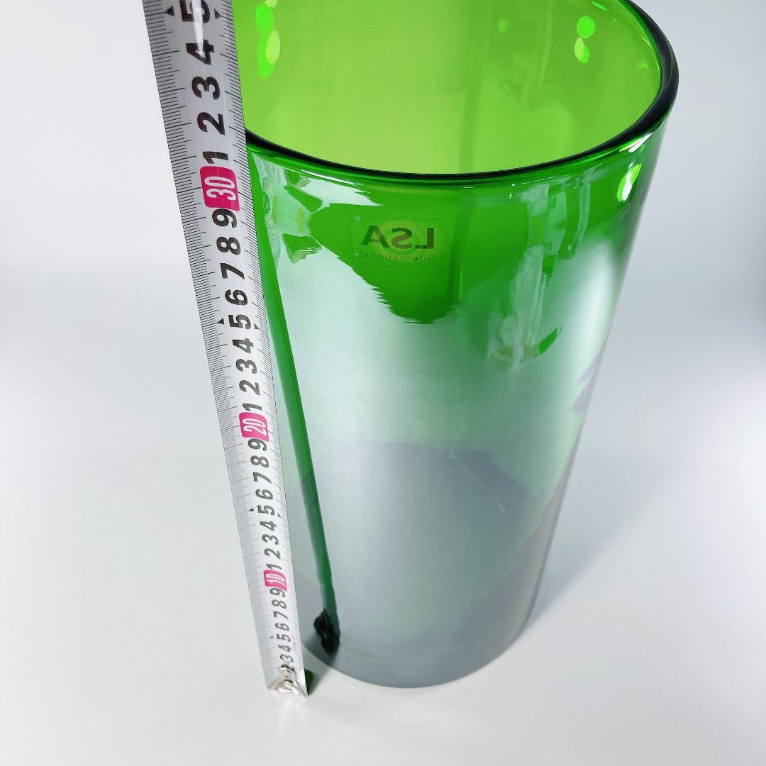 LSA エルエスエー フラワーベース グリーン　花瓶　|4207|