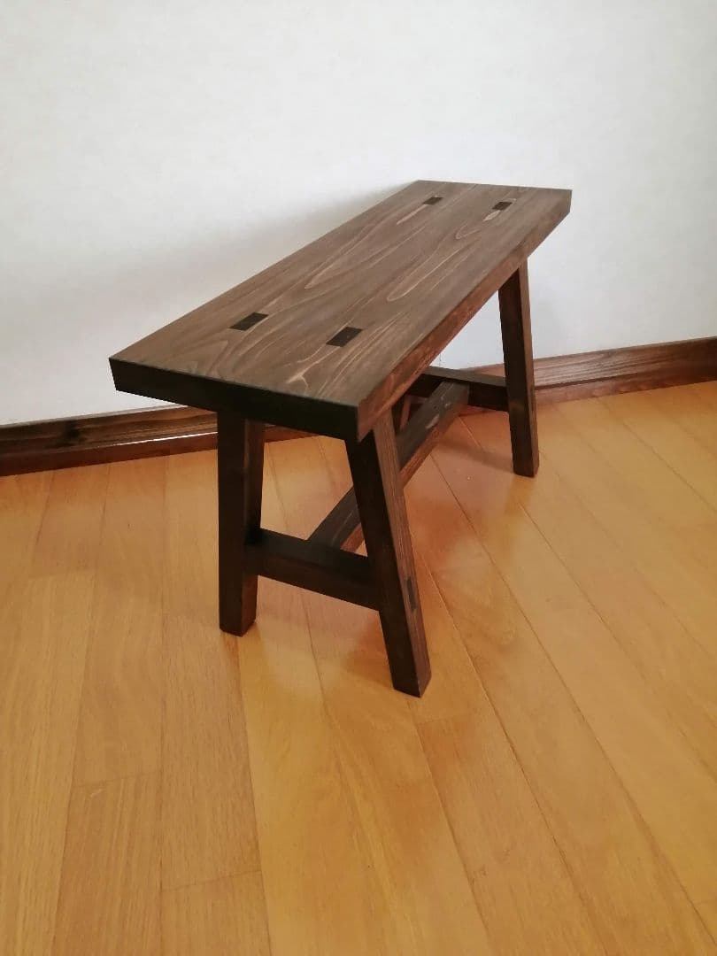 木製フラワースタンド　花台　幅60cm×高さ35cm　スツール　ベンチ　水槽台