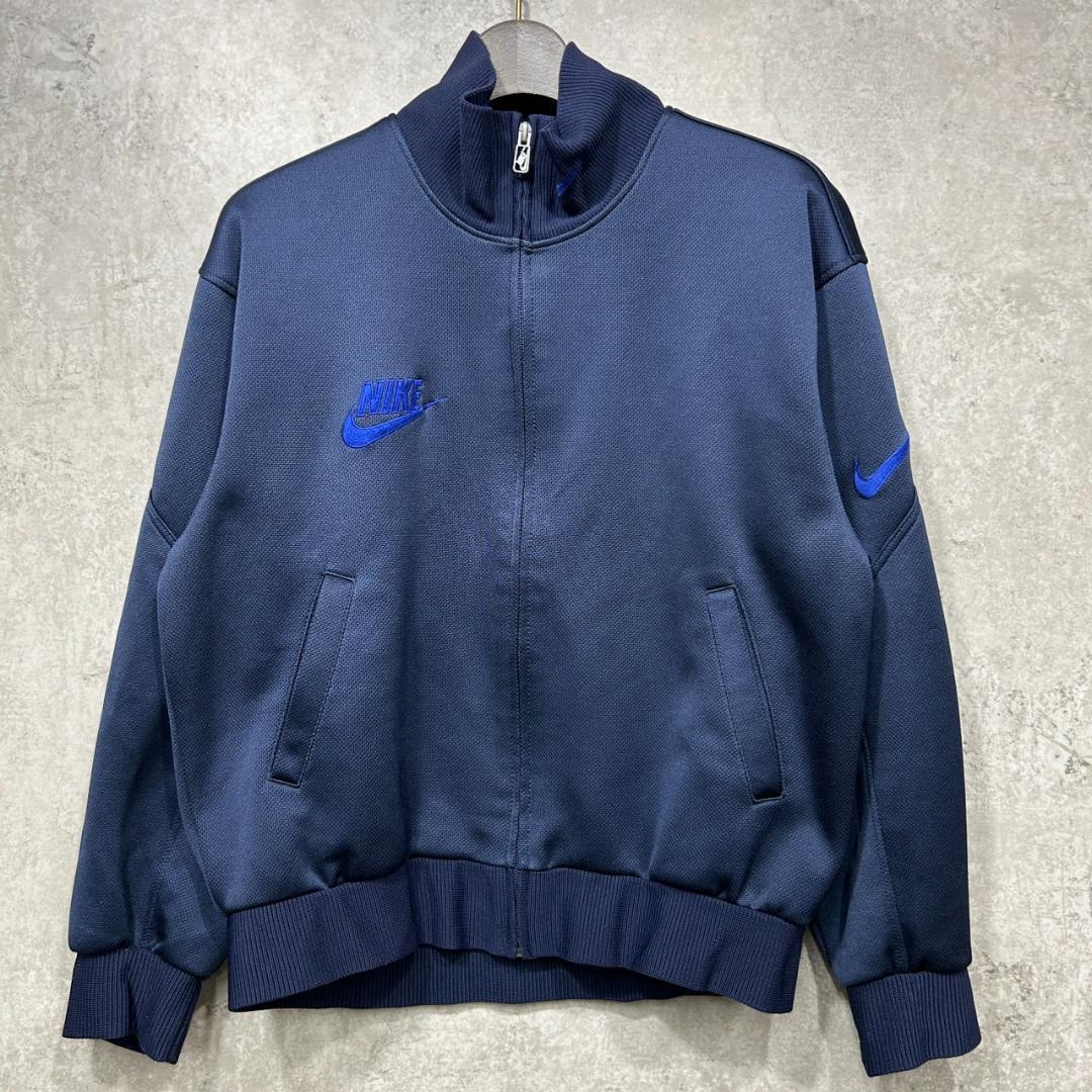 ★90s NIKE セットアップトラックジャケット＆パンツ 銀タグ L ネイビー