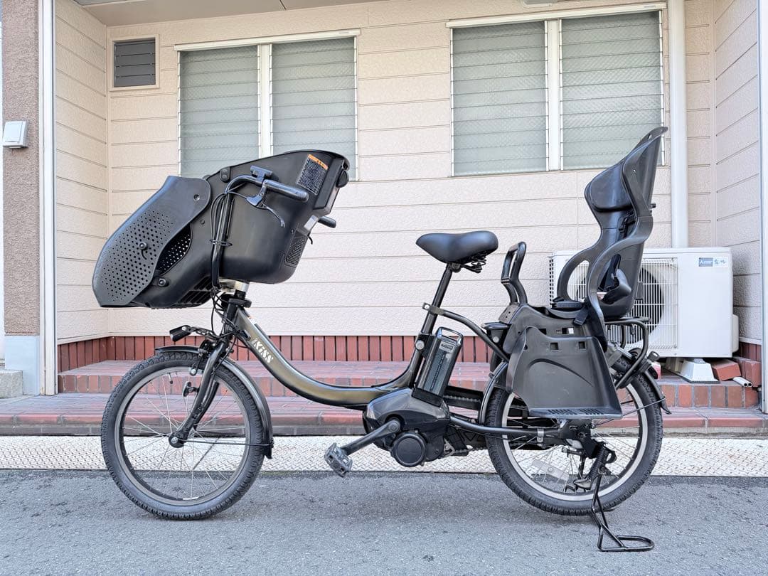 子供乗せ　3人　ヤマハ　電動アシスト自転車 チャイルドシート付き ブラック