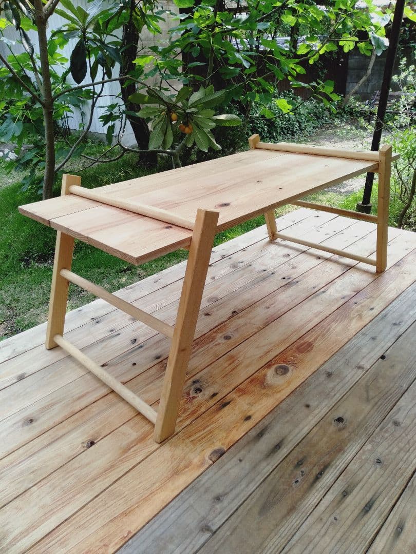 木製キャンプテーブル　ロースタイル