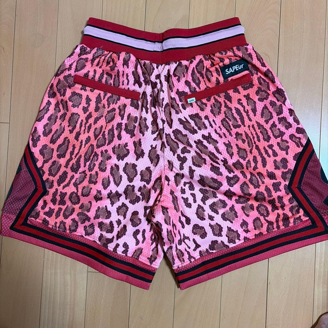 SAPEUR ピンクレオパード柄ショートパンツ L