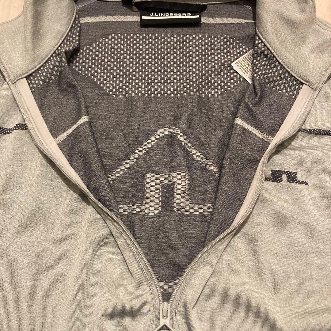 【新品.未使用】J.LINDEBERG ゴルフウェア ハーフジップ グレーL