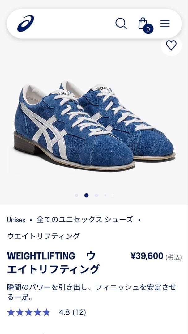 美品 アシックス ウエイトリフティングシューズ 25.0 品番1163A006