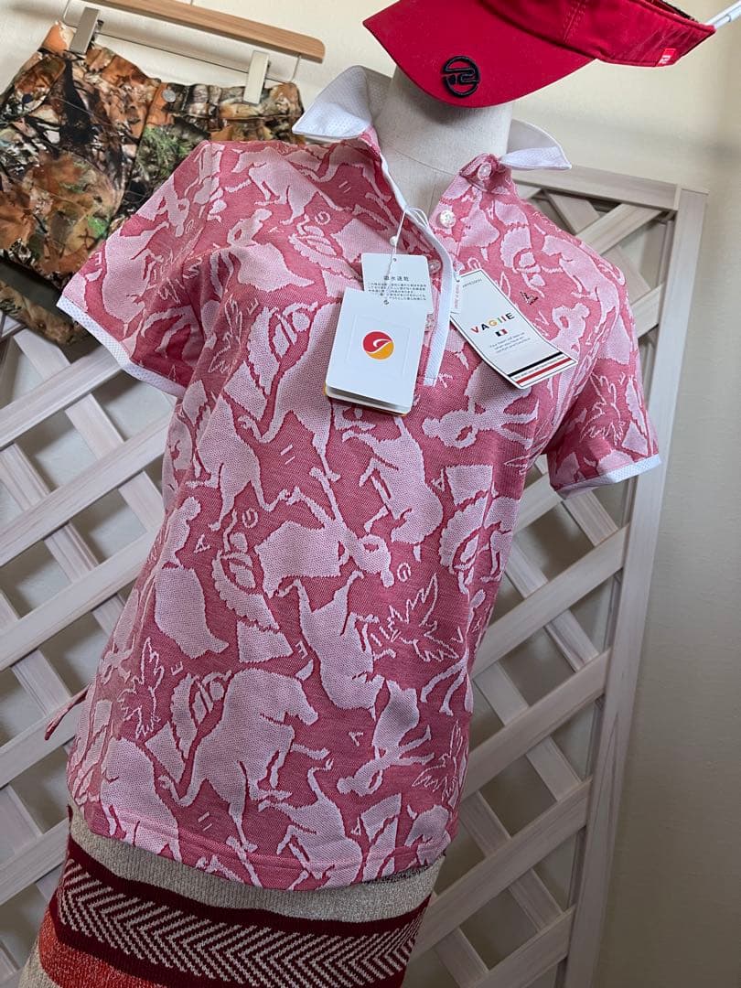 ⭐︎闘牛⭐︎ ゴルフ　⭐︎ VAGIIE 吸水速乾　新品　動物柄ピンク