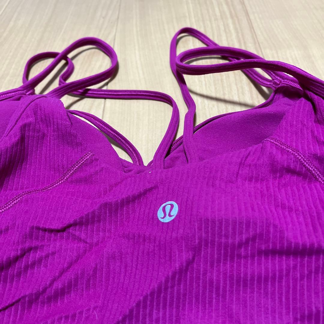 lululemonルルレモン パープル ストラップブラトップ