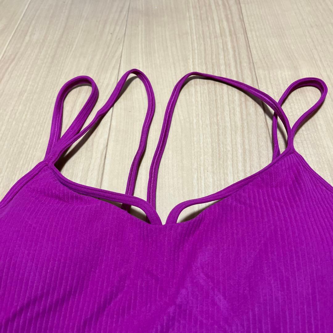 lululemonルルレモン パープル ストラップブラトップ