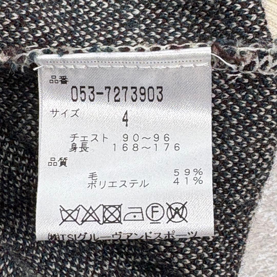 PEARLY GATES 総柄 千鳥格子 ニットベスト ゴルフウェア ワッペン4