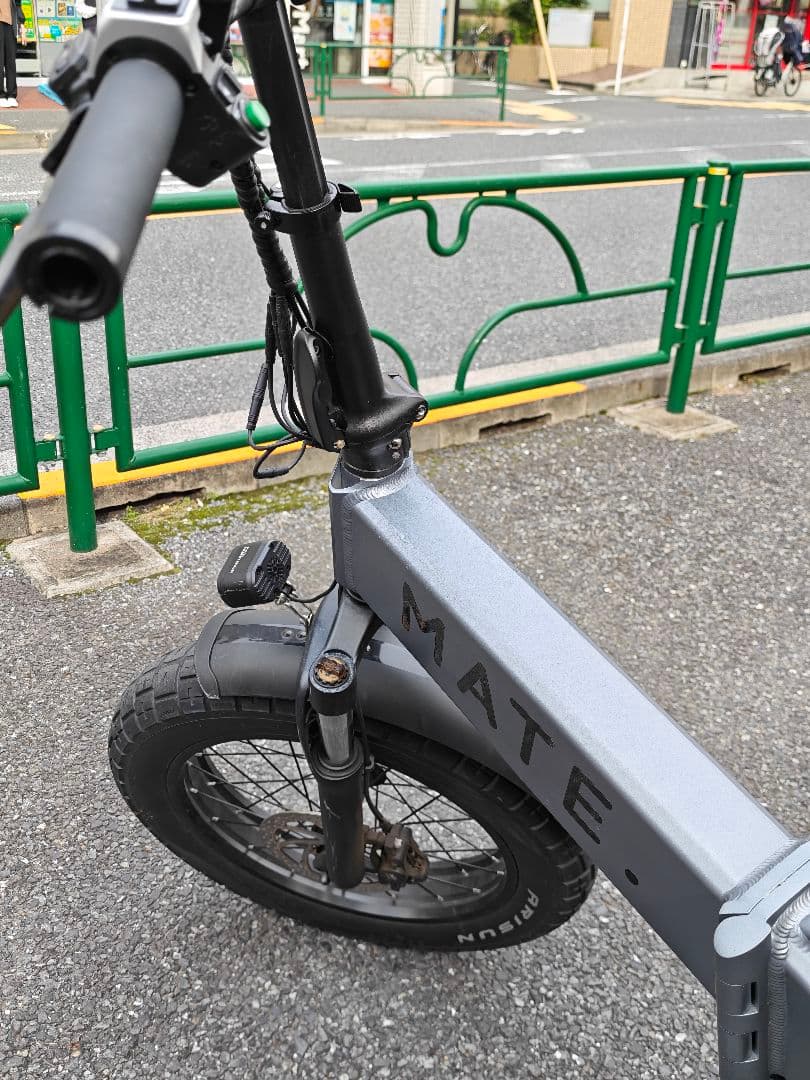 折りたたみ 電動アシスト自転車 ファットタイヤ グレー