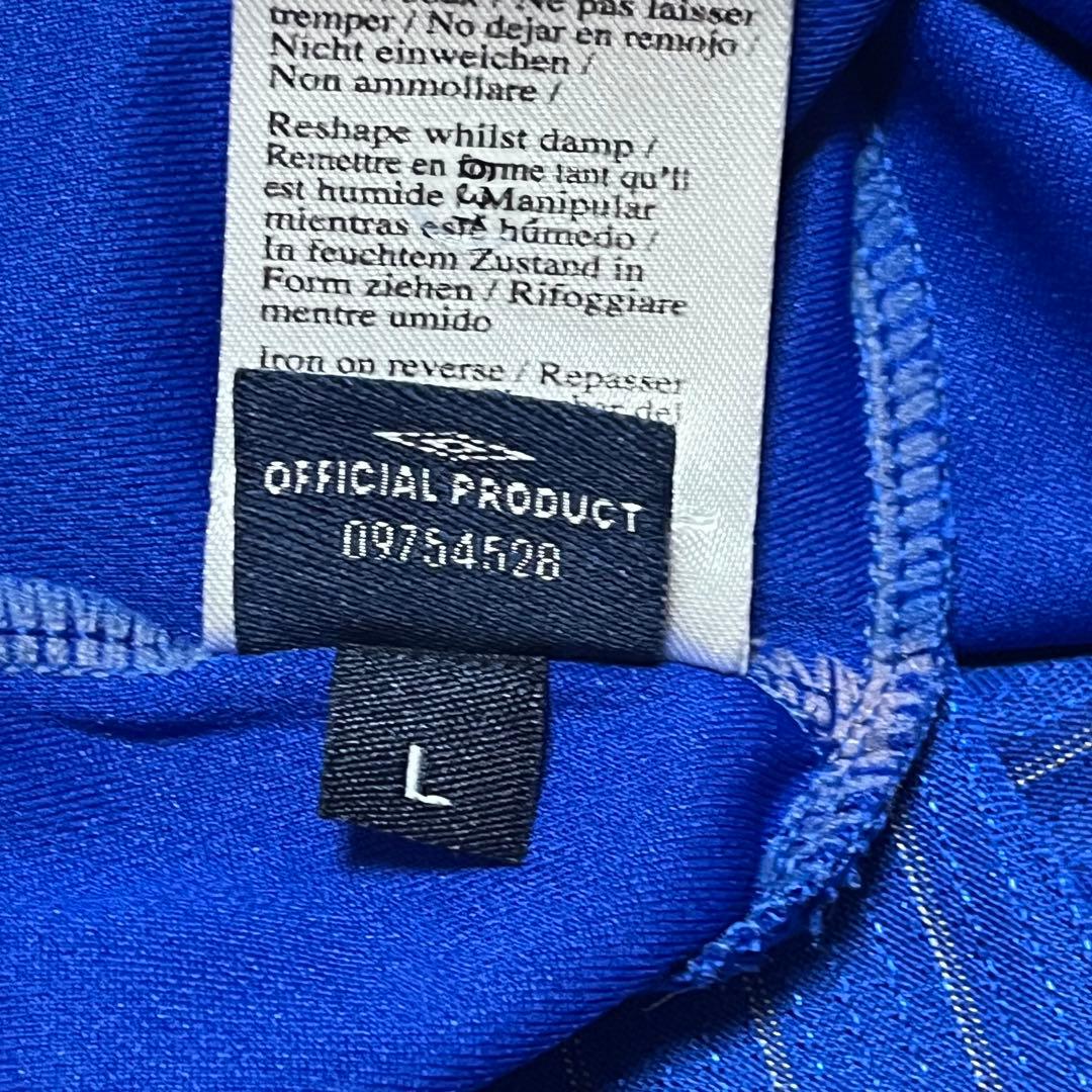【美品】100周年CHELSEA ENGLAND 青 L ゲームシャツUMBRO