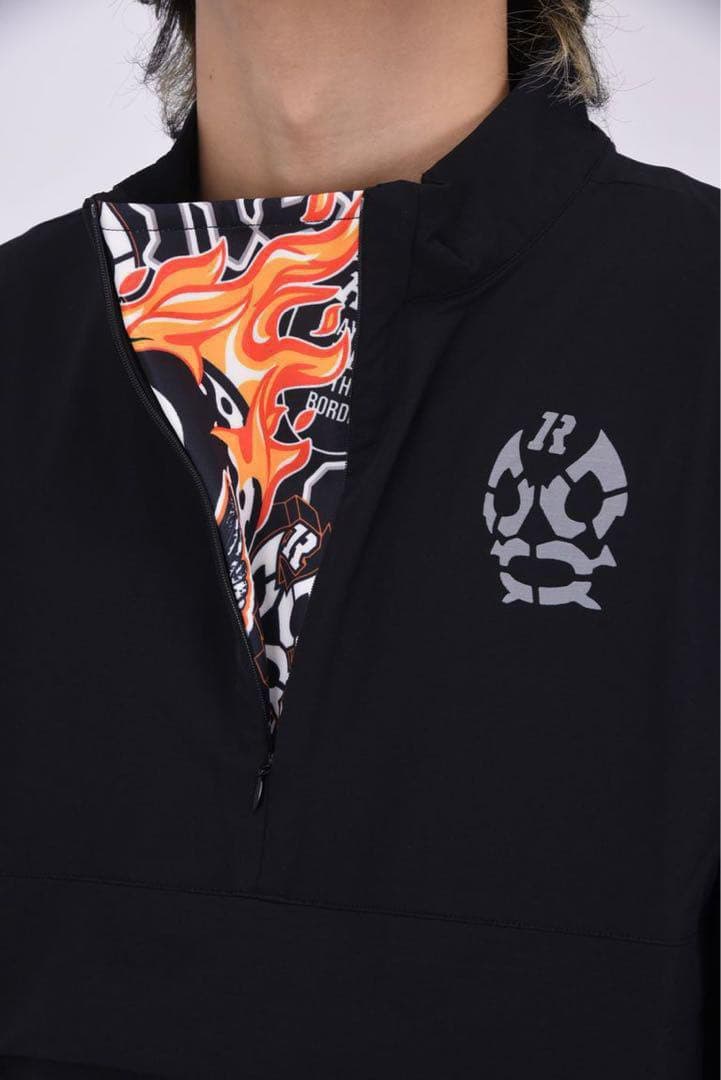新品 ラッセルノ ゴルフ ハーフジップ プルオーバー ブルゾン ブラック 2XL
