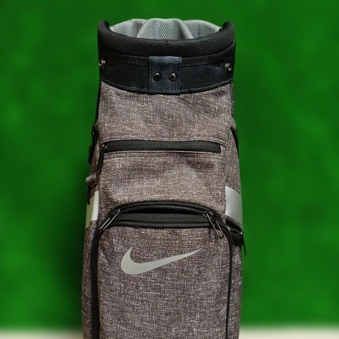 Nike ゴルフキャディバッグ グレー ストライプ ※フードチャック壊れ